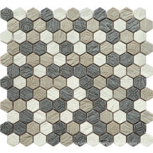 3D Effect Hexagon Mosaic for Bathroom Wall Decoration